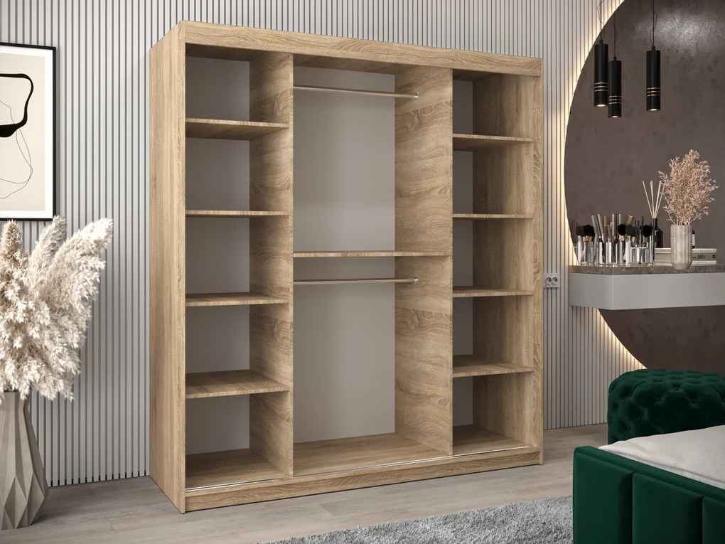 Ruhásszekrény 180 cm Eclipse (szonoma tölgy + szonoma tölgy). 1063426