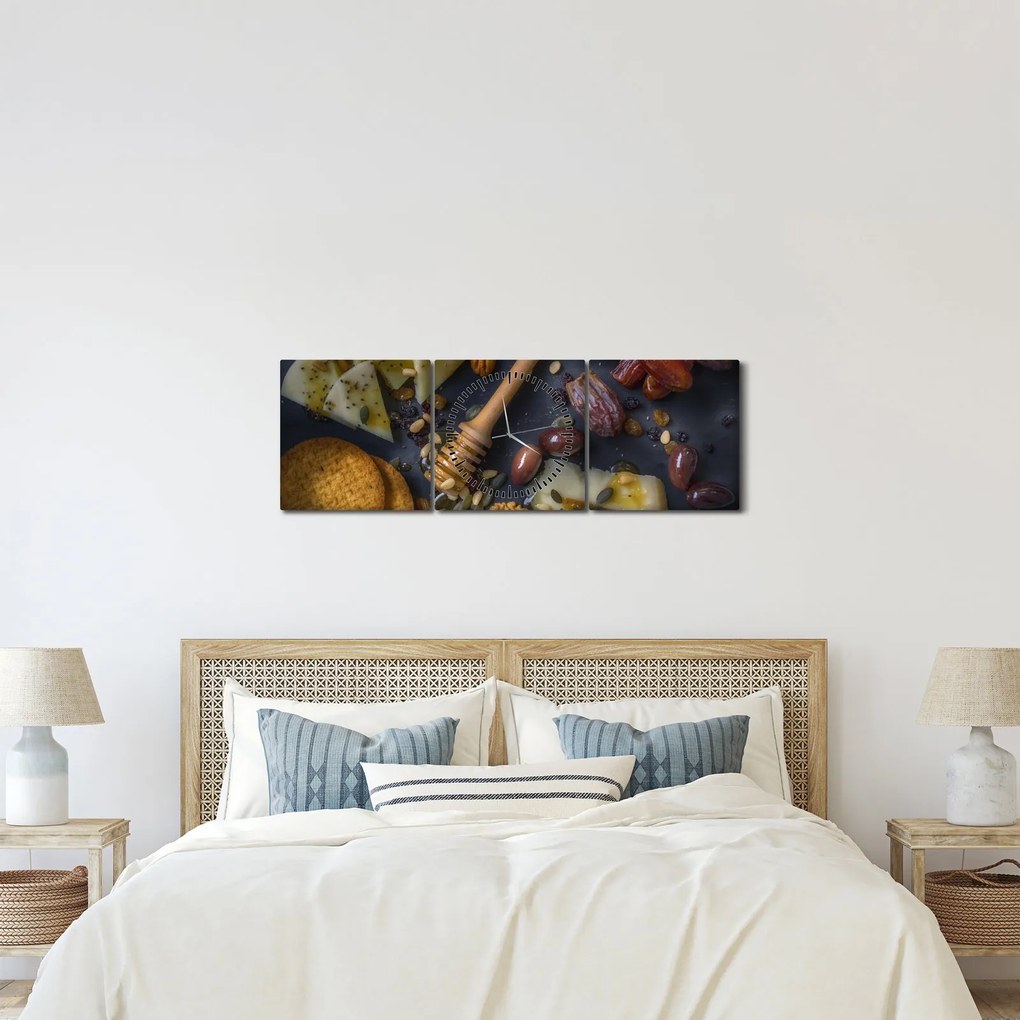 Kép szárított gyümölcsökkel (órával) (90x30 cm)