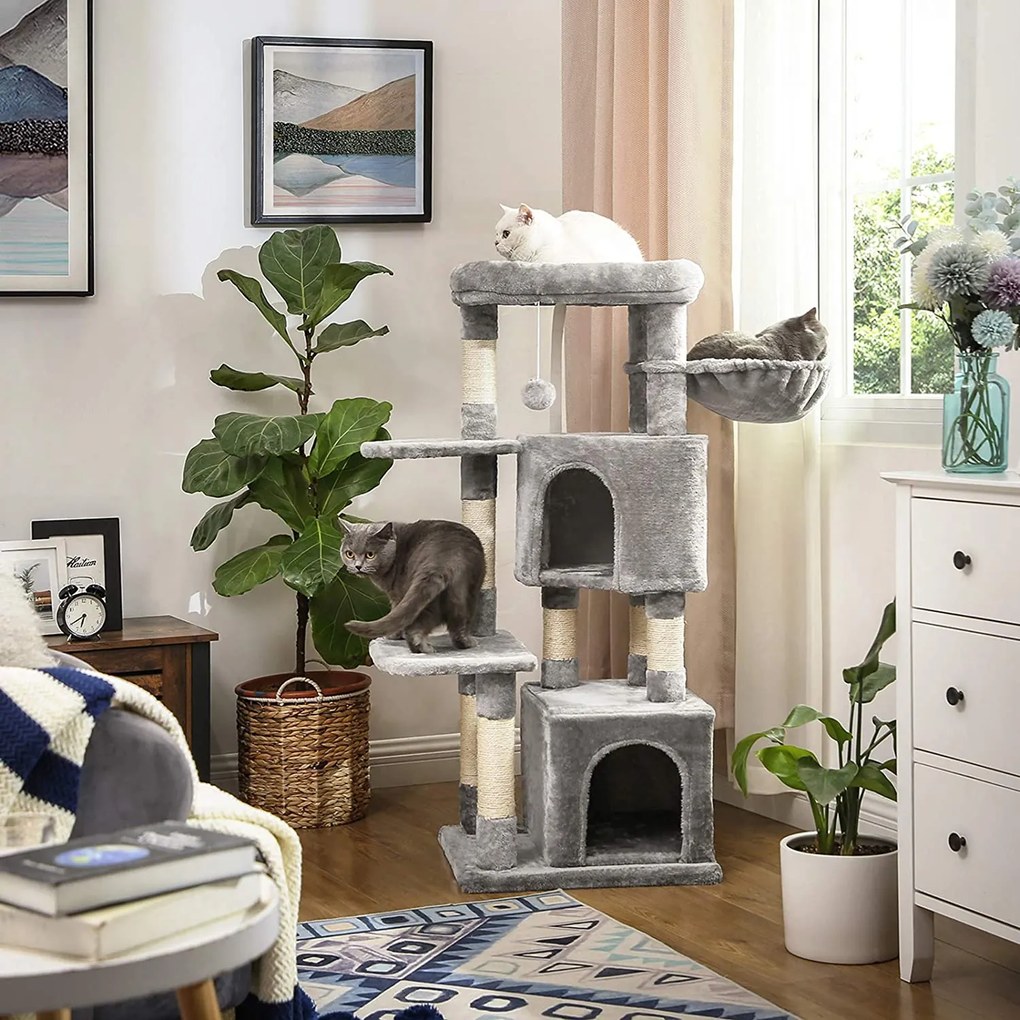 Feandrea macskafa, macskakaparó oszlop stabil 120 cm, világosszürke