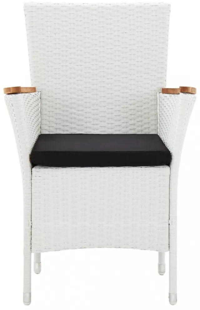 9 részes fehér kültéri polyrattan étkezőgarnitúra