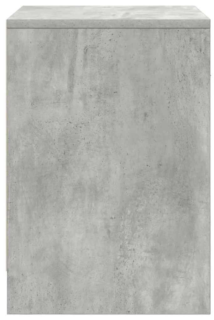2 db betonszürke éjjeliszekrény fiókkal 40x34x50 cm
