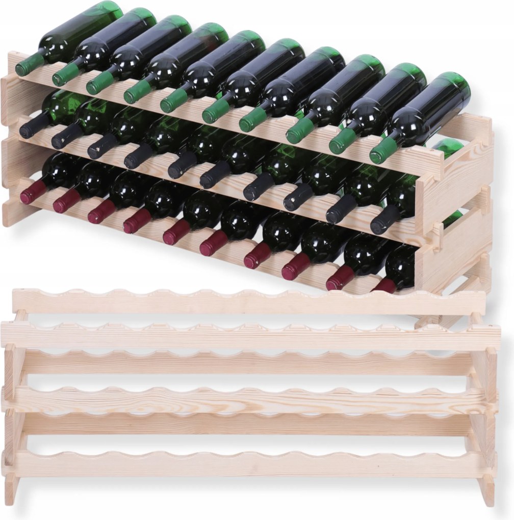 Könyvespolc 30 cipő állvány moduláris fenyő bor palack 3x10 építs, mint az építőkockák öko