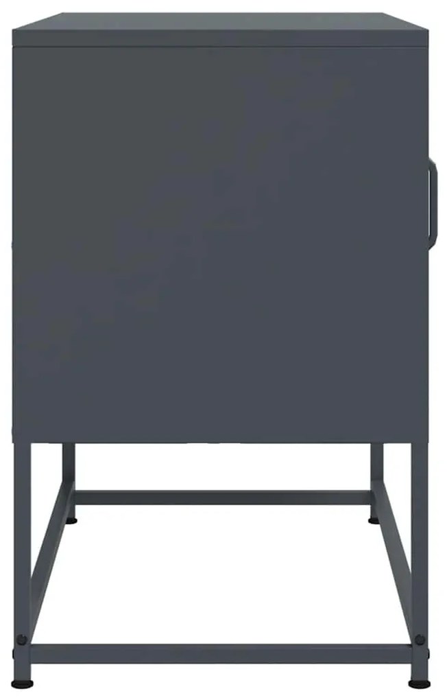antracitszürke acél TV-szekrény 68 x 39 x 60,5 cm