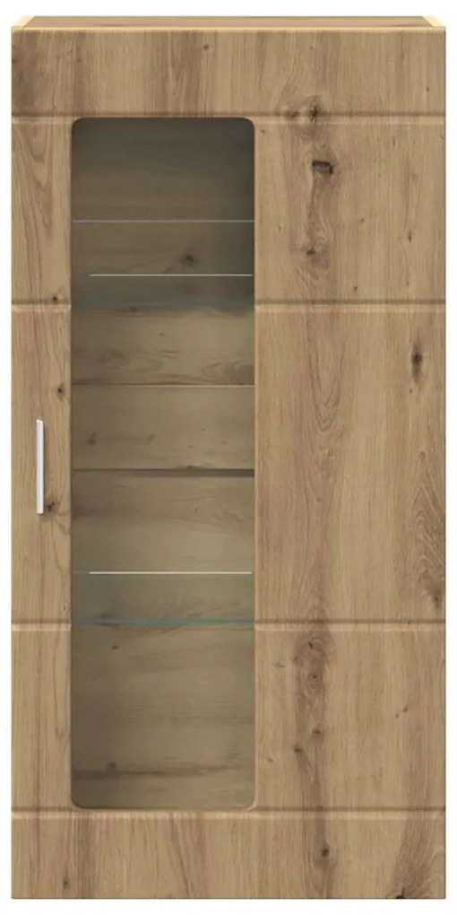 Fali szekrény polcokkal kézműves tölgy 55 x 29 x 100 cm Faanyag