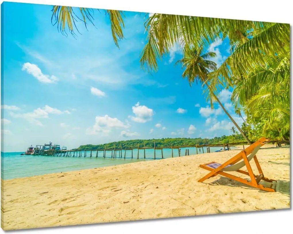 Vászonkép 100x70 Strandolás a nyaralás alatt