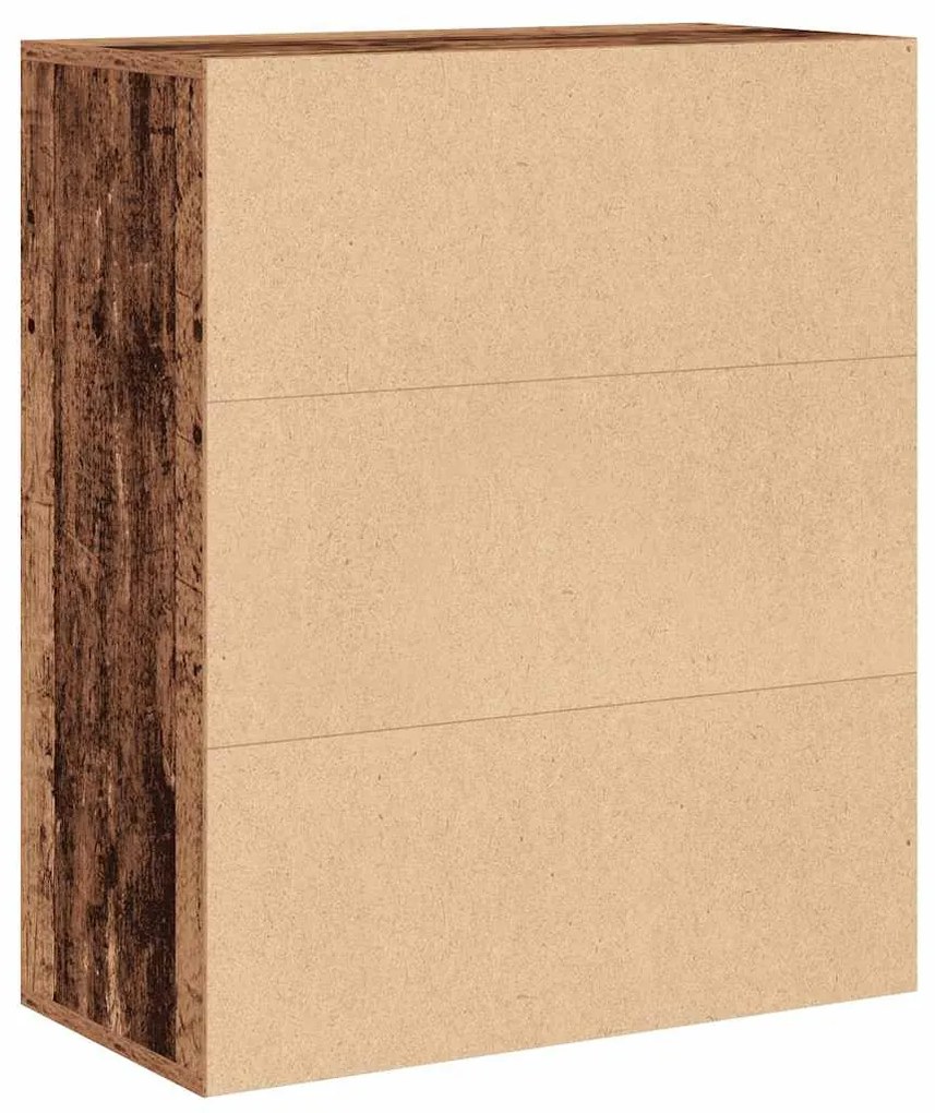 könyvszekrény antik fa 60x30x71,5 cm szerelt fa