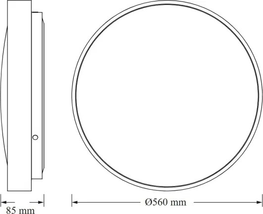 Osram - CEILING LUXO LED mennyezeti lámpa, 60 W, 230 V, átmérő 56 cm, ezüstszínű