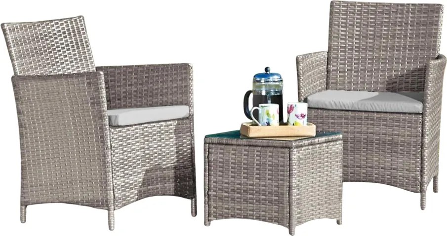 Avenberg Veneto rattan szett, szürke/szürke