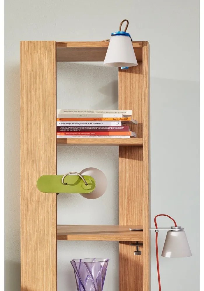 Kék asztali lámpa üveg búrával (magasság 23 cm) Lure – Hübsch