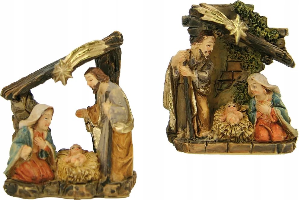 2 gyönyörű karácsonyi Szent Család figura 4,1cm magas *karácsony*