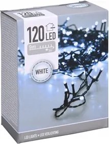Beltéri karácsonyfa lámpák 9 m 120 Led fehér hideg hálózati tápellátás