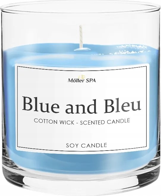 Möller Spa Blu and Bleu Természetes Szójagyertya Parfüm Illattal