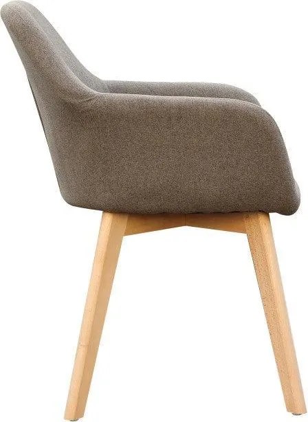 Dizájnos fotel, barna/bükk, CLORIN NEW