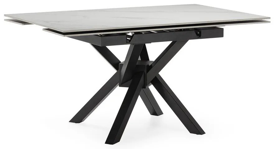 Bővíthető étkezőasztal kő asztallappal, hosszabbító asztallappal 90x150 cm Arlene – Marckeric