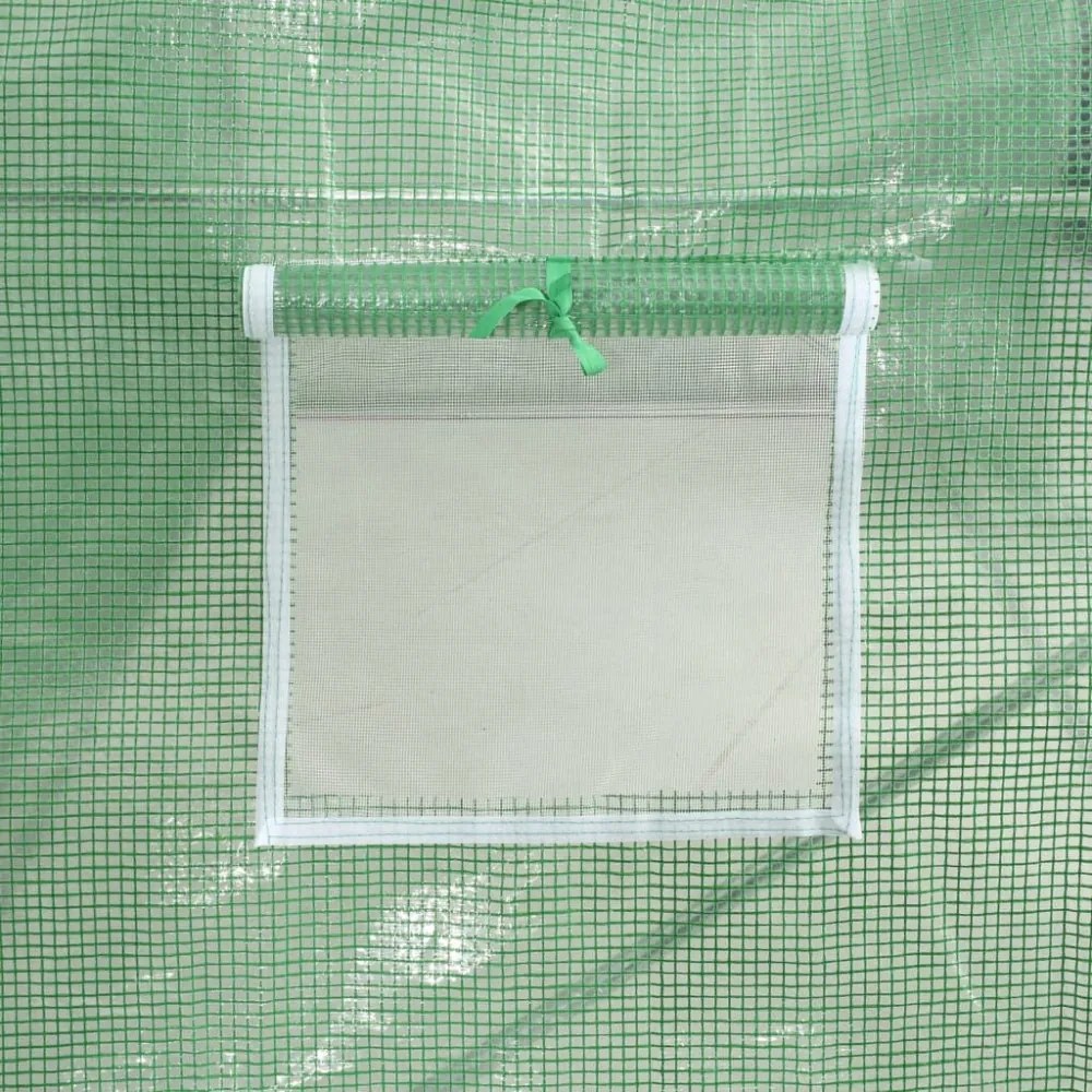zöld acélvázas melegház 6 m² 3 x 2 x 2 m
