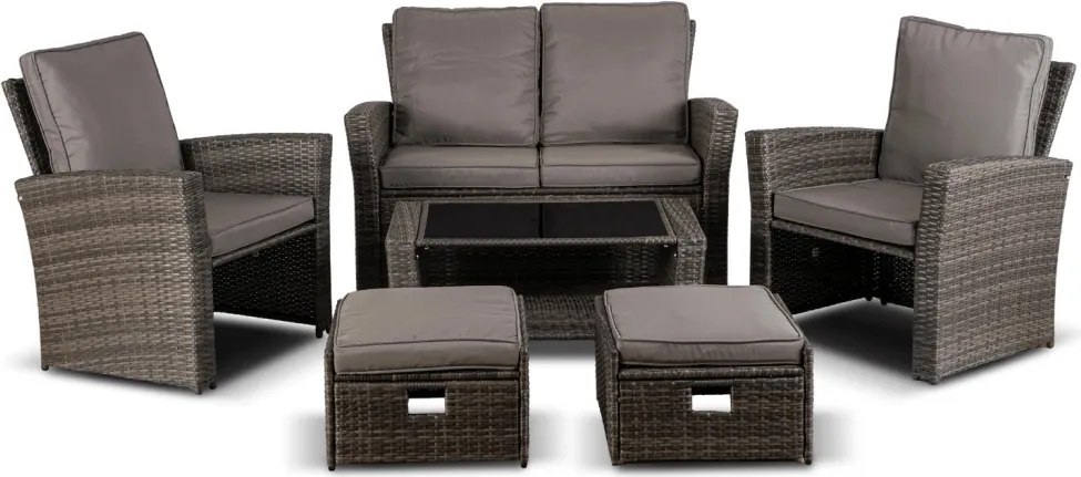 Kerti bútor szett szürke színben – DELGADO