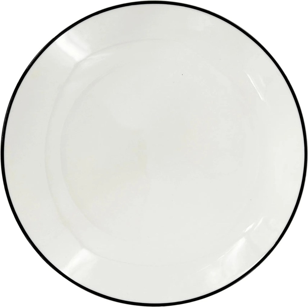 Linea fekete porcelán desszertes tányér, ø 19 cm, fekete vonal