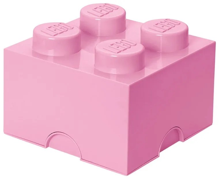 Világos rózsaszín négyszögletes tárolódoboz - LEGO®