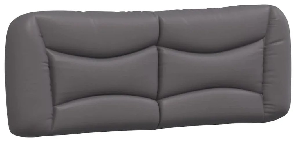 szürke műbőr fejtámla párna 120 cm