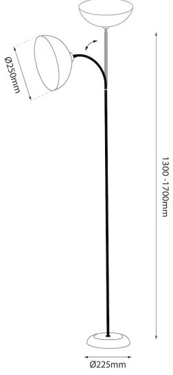 Állólámpa ZACK 1xE27/15W/230V bézs