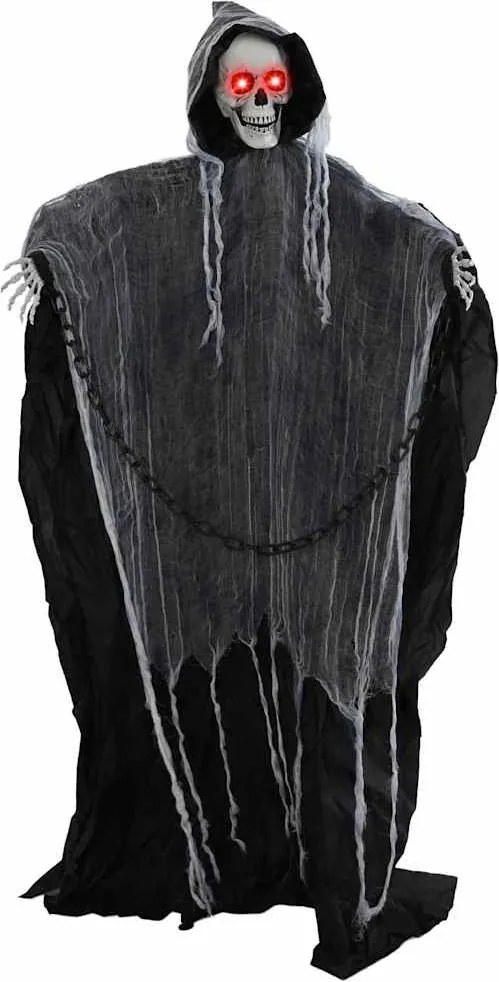 vidaXL Halloween Grim Reaper Fekete 60 x 60 x 155 cm Poliészter