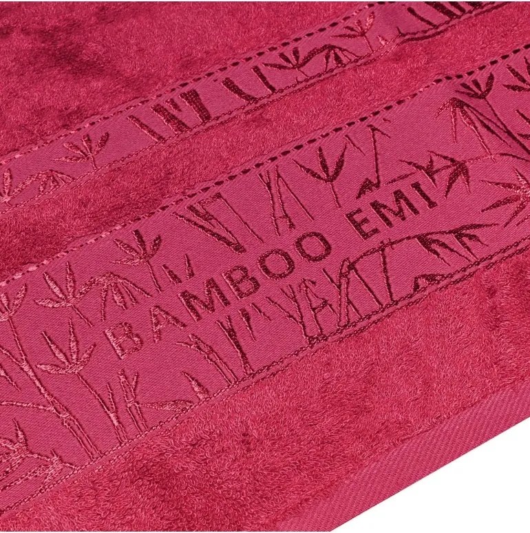 EMI bordó bambusz fürdőlepedő 70x140 cm