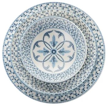 24 darabos kék porcelán étkészlet