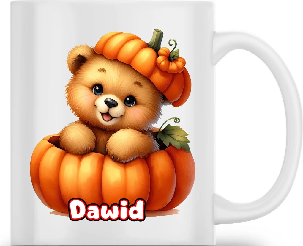 Kerámia Bögre Maci A Sütőtökben Aranyos Állat Ajándék Név