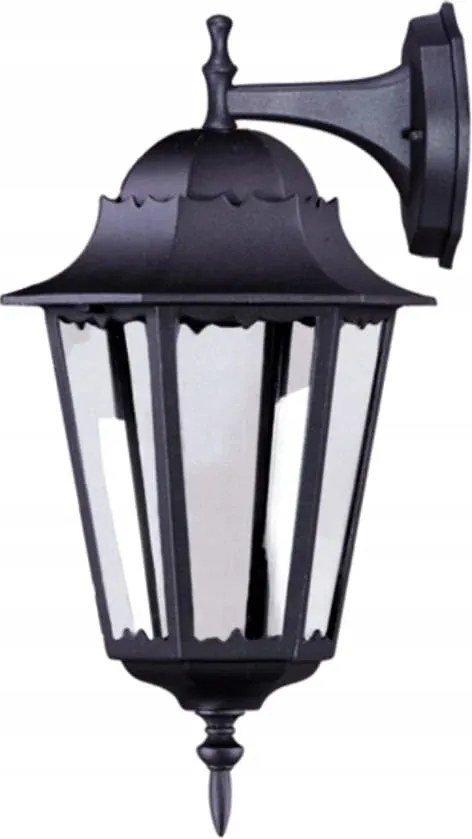 Lozana K-5006A Down kültéri fali lámpa, fekete, IP44, E27, Kaja