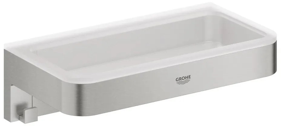 GROHE 41107DC0 - START CUBE zuhanypolc, 200 mm, rozsdamentes acél