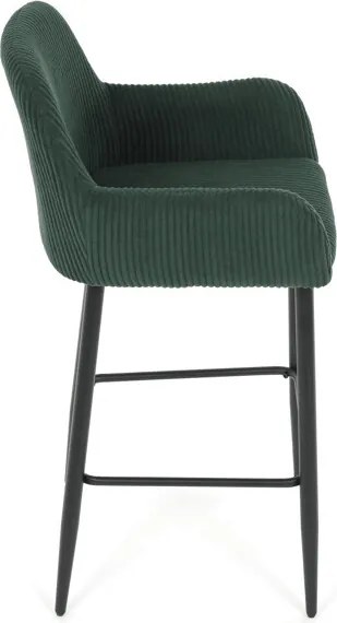 Barová židle, zelená, látka,AUB-V4009 GRN6