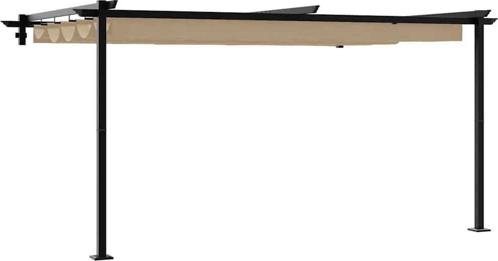 vidaXL Pavilon Tópszínű 400 x 300 x 200 cm Poliészter