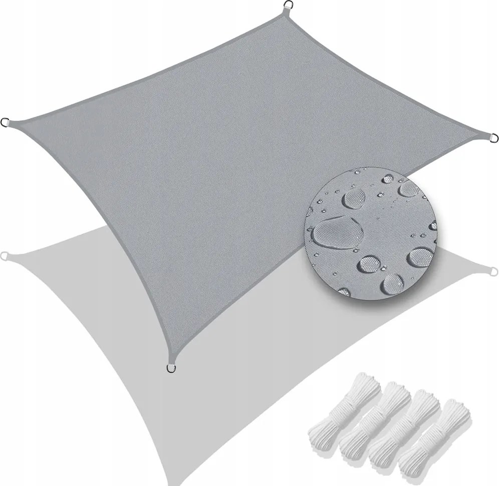 Vounot Napvitorla téglalap alakú 3 X 5 M Szürke #BS14