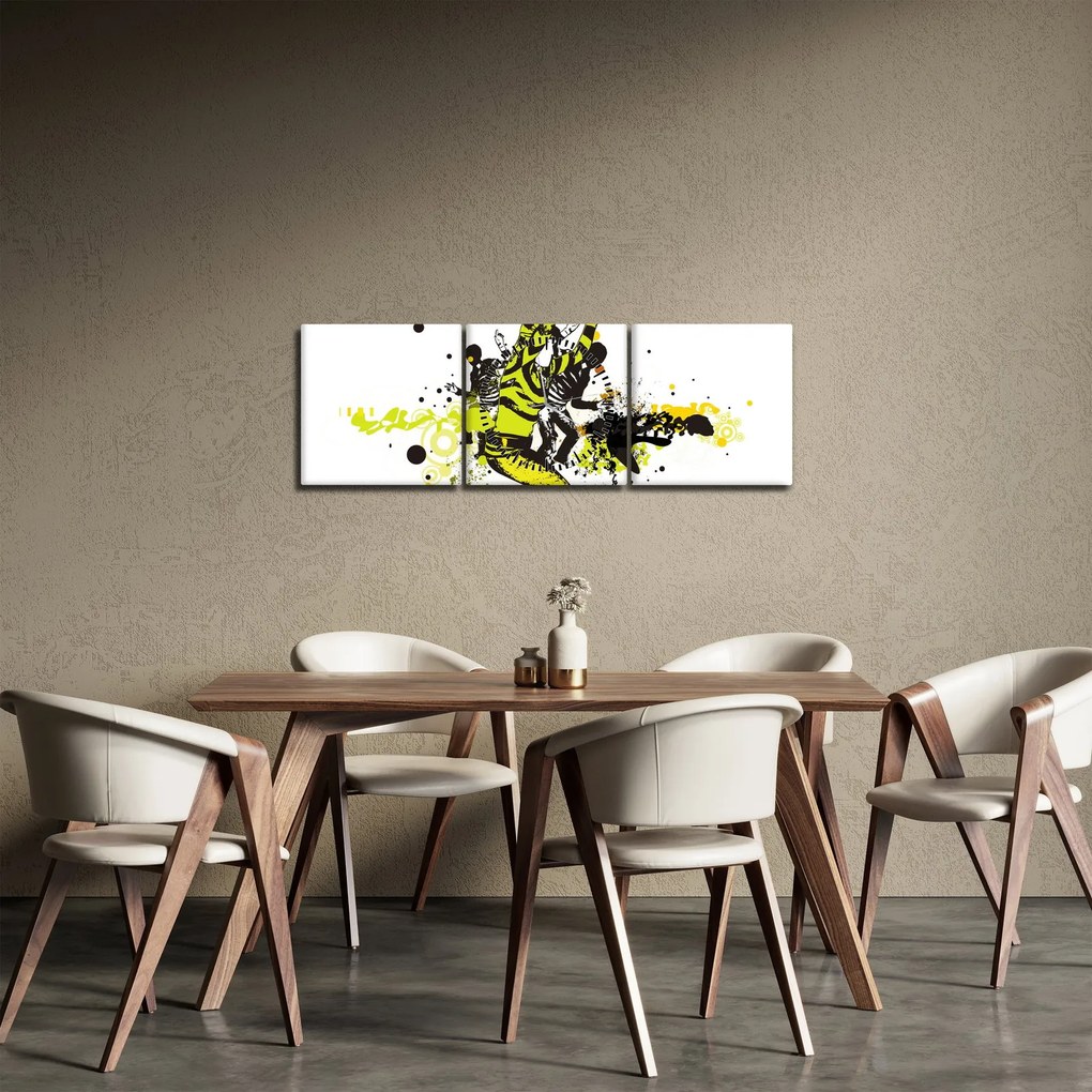 Kép - Street dance (órával) (90x30 cm)