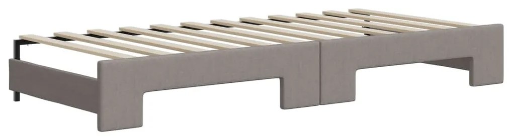 tópszínű kihúzható szövet heverő 80 x 200 cm