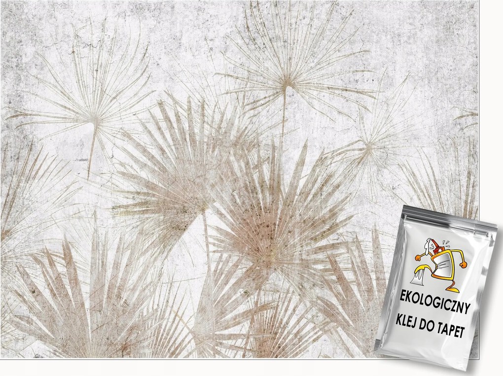 Fotótapéta Levelek A Betonon A Nappali Hálószobájába Flizelina Tapéta 150x105