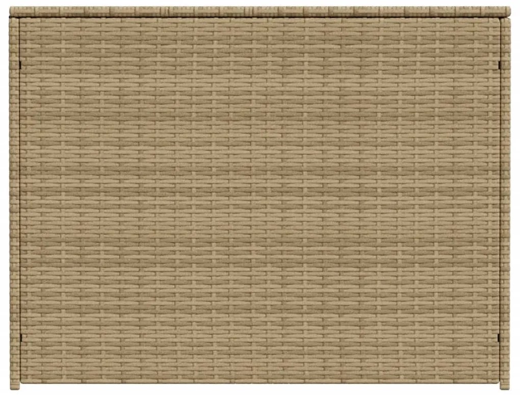 Vegyes bézs polyrattan kerti tárolóláda 984 L