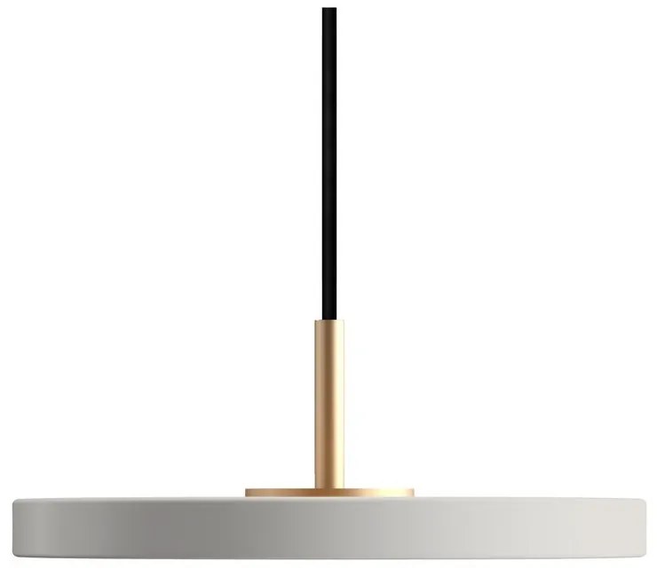 Világosszürke LED függőlámpa fém búrával ø 15 cm Asteria Micro – UMAGE