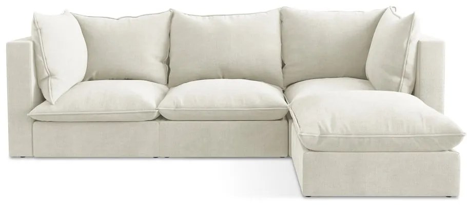 Bézs sarokkanapé (jobb oldali-heverő résszel) Manao – Makamii