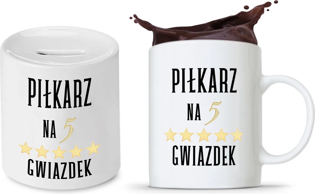 Labdarúgó Bögre Persely Szett Ajándék fényképes nyomtatással