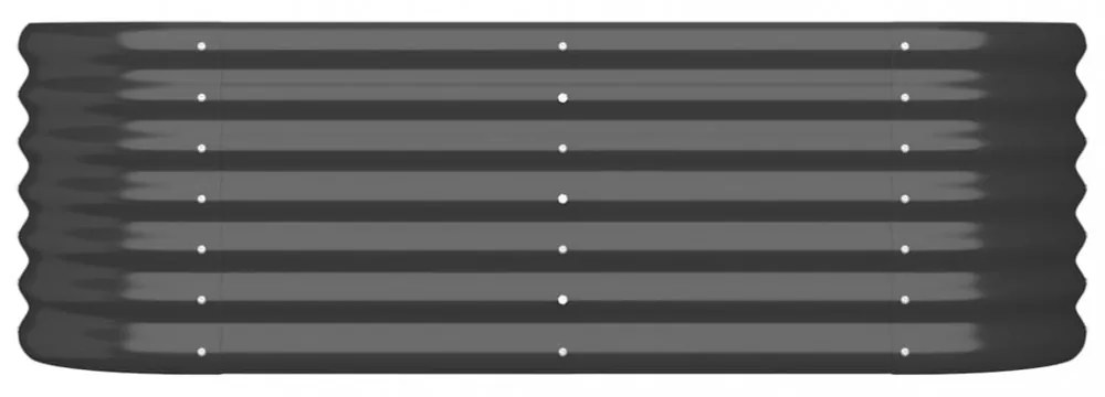 antracitszürke horganyzott acél kerti magaságyás 114x40x36 cm