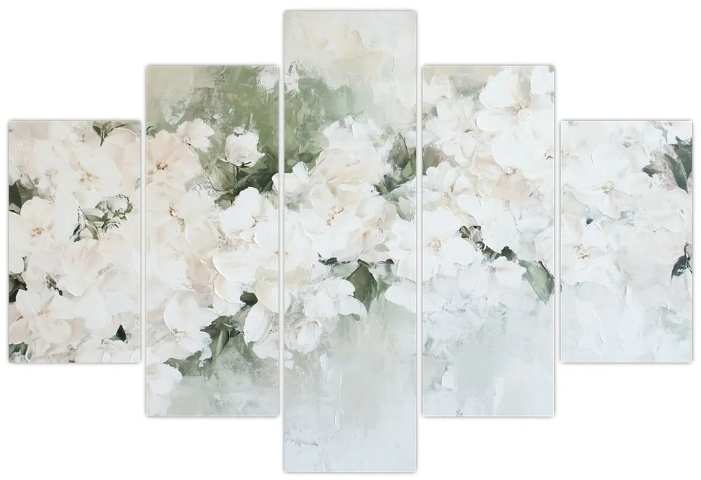 Kép - Fehér virág absztrakció (150x105 cm)