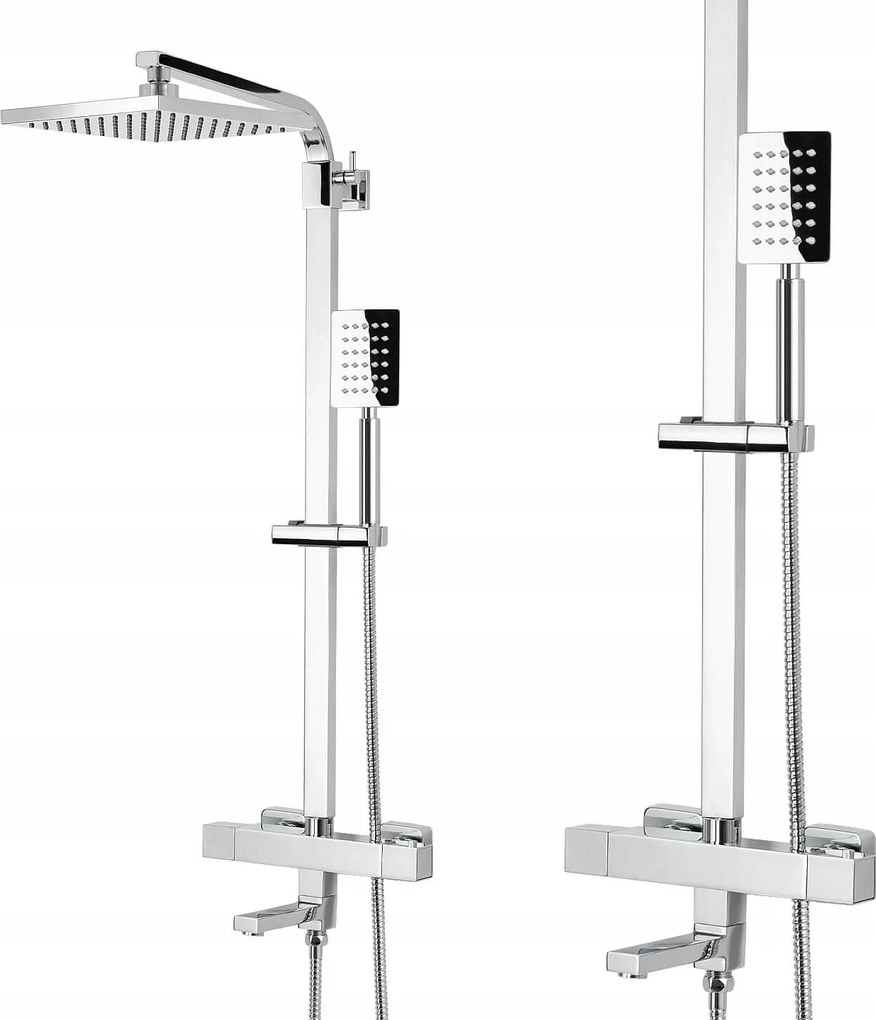 Zuhanyszett Oszlop Összecsukható Kádkifolyóval És Sannit Termosztáttal