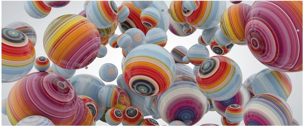 Festett gömbök képe (120x50 cm)