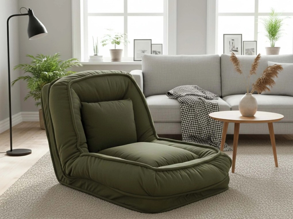 Relaxációs állítható fotel LAZY SOFA, zöld