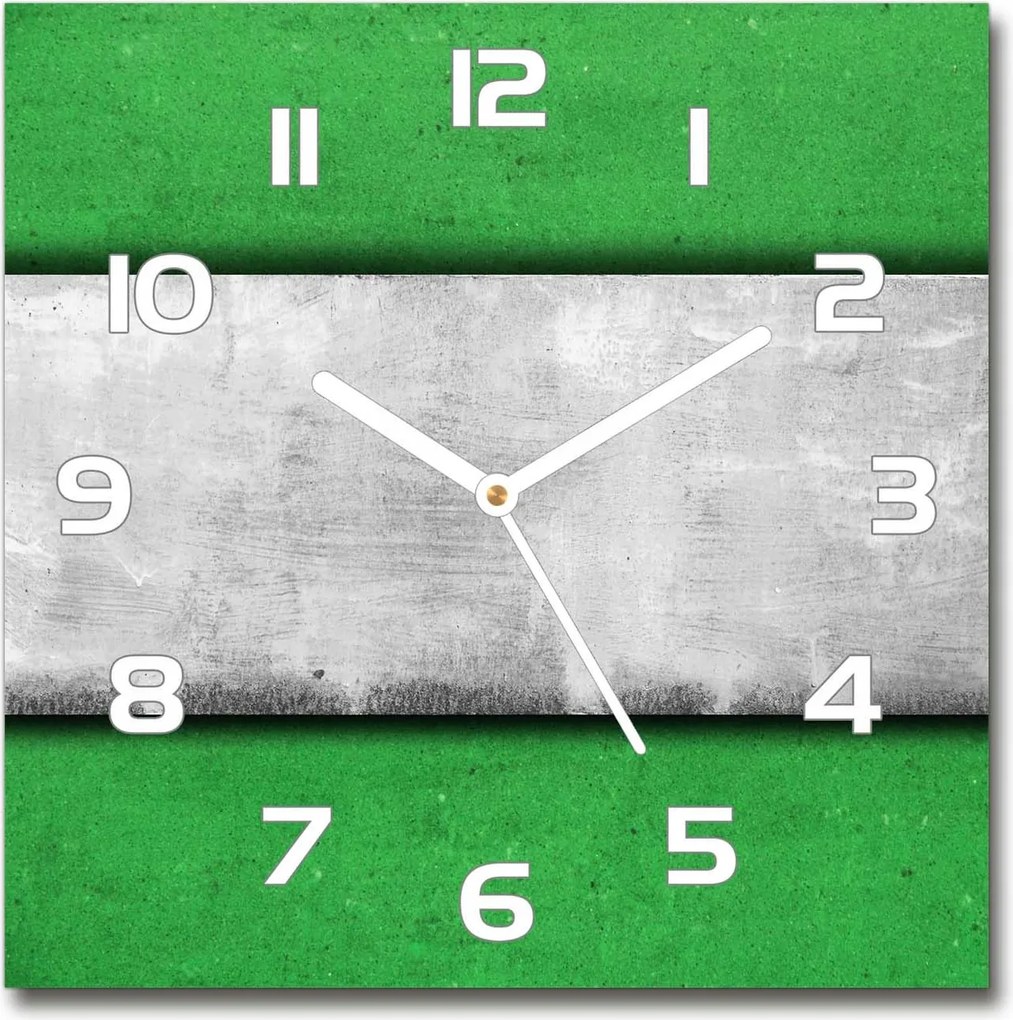 Modern lógó üveg falióra Zöld fal 30x30