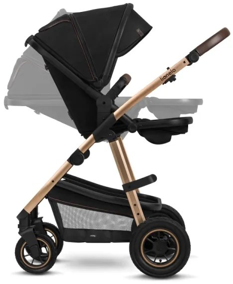 Lionelo - AMBER 2 az 1-ben kombinált babakocsi Black Onyx