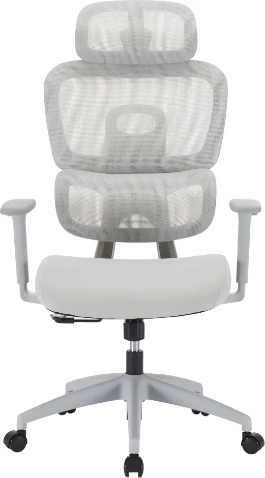 Irodai szék, világosszürke/szürke, teherbírás 150 kg, ERMEN