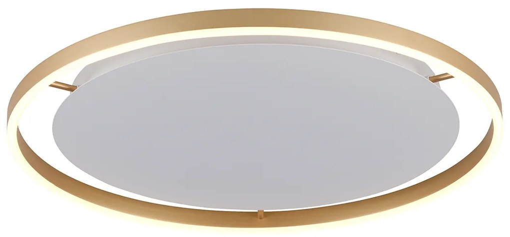 Mennyezeti lámpa sárgaréz 60 cm beépített LED-del 3 fokozatú fényerő-szabályozóval - Zlatan