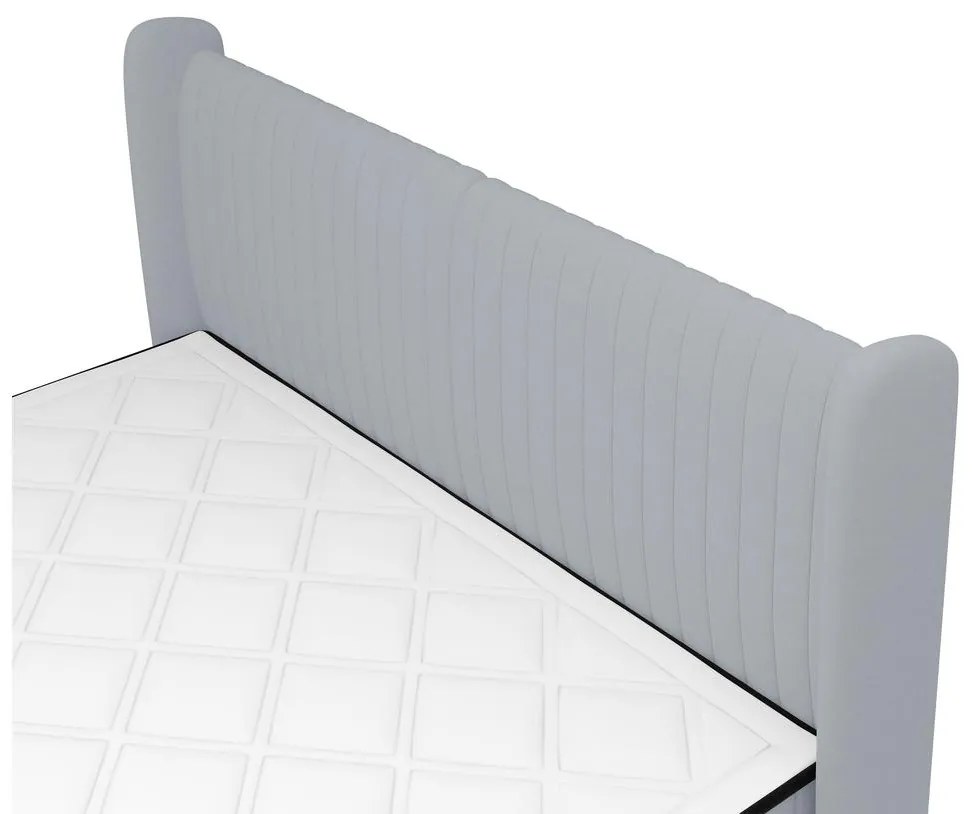 Kontinentális franciaágy 140 cm Dalmo 140 (ágyráccsal) (tárolóhellyel) (grafit + fekete). Akció -15%. 1099663